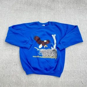 Vintage Blue Eagle Alaska Crewneck Sweatshirt Size XL 1990s used Hanes